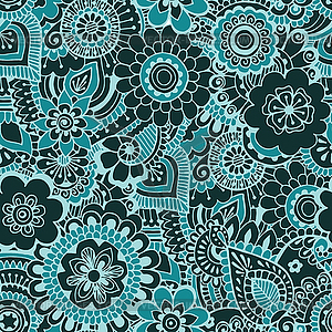 Seamless background with floral ornament - vector clip art