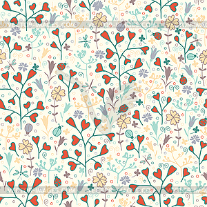 Spring flower pattern - vector image