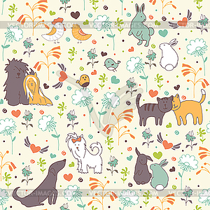 Spring seamless pattern pattern - vector clipart