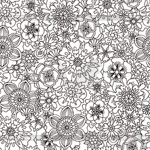 Seamless floral pattern - vector image