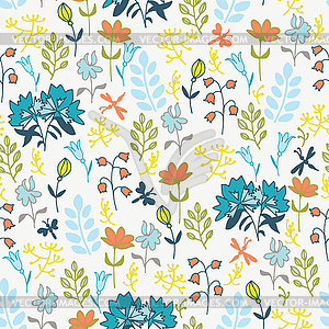 Seamless floral background - vector image