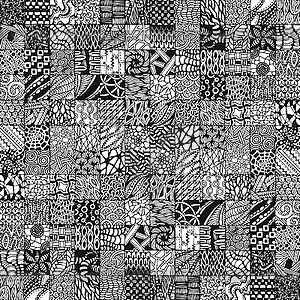 Abstract pattern with zentangl - royalty-free vector image