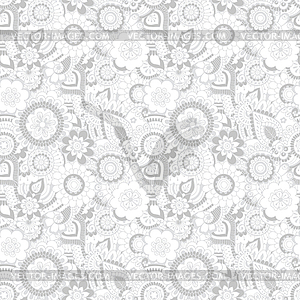Seamless pattern with oriental ornament - vector clipart