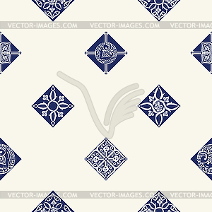 Seamless background with mediterranean pattern - vector clipart