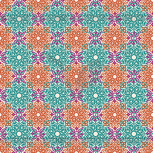 Seamless pattern with ornate decor - vector clipart