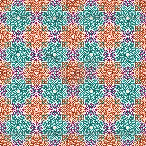 Seamless pattern with ornate decor - vector clipart