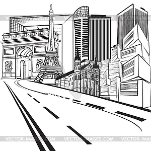 A trip to Paris. - vector clip art