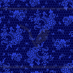 Blue lace pattern - vector clipart