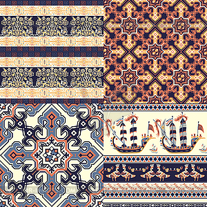 Set of patterns in the Greek style - vector clipart