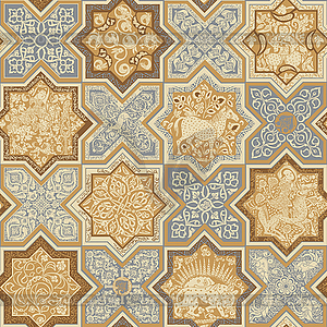 Oriental tiles. Seamless pattern. - vector image