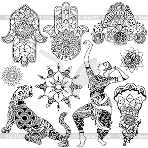 Set of decorative patterns for design - vector image