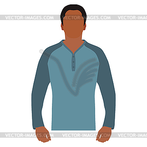 Мужская рубашка Длинные рукава - стоковый векторный клипарт