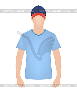 Faceless man - vector image