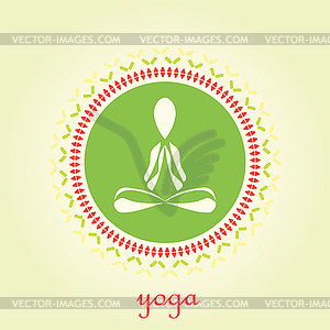 Yoga lotus logo design template. Beauty, Spa, Relax - royalty-free vector image