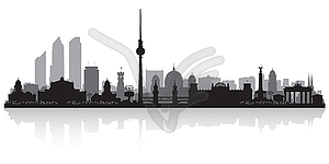 Berlin Germany city skyline silhouette - vector clip art