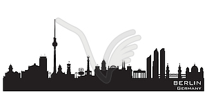 Berlin Germany city skyline silhouette - vector image