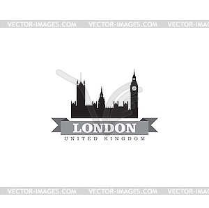 London United Kingdom city symbol - royalty-free vector clipart