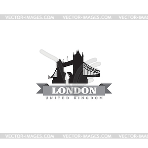 London United Kingdom city symbol - vector clipart