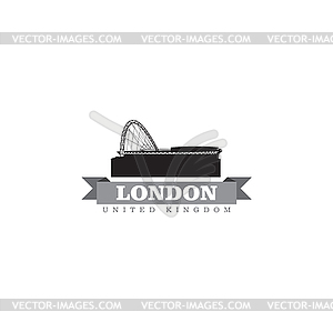 London United Kingdom city symbol - vector clipart