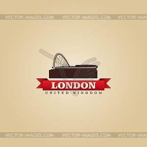 London United Kingdom city symbol - vector clip art