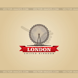 London United Kingdom city symbol - vector image