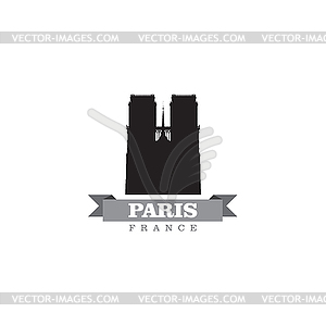 Paris France city symbol - vector clipart