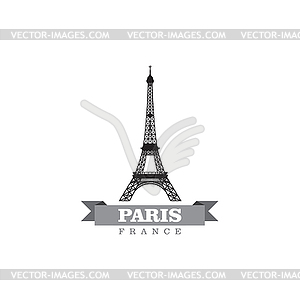 Paris France city symbol - vector image