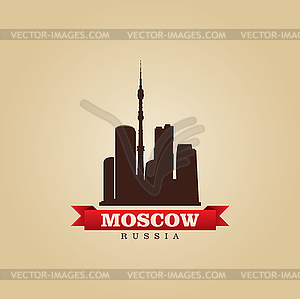 Moscow Russia city symbol - vector clip art