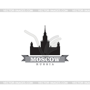 Moscow Russia city symbol - vector image