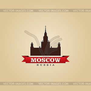 Moscow Russia city symbol - vector clipart