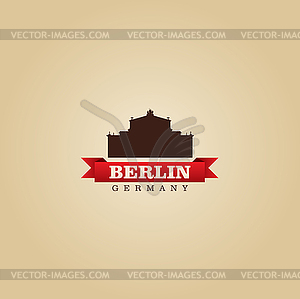 Berlin Germany city symbol - vector clipart