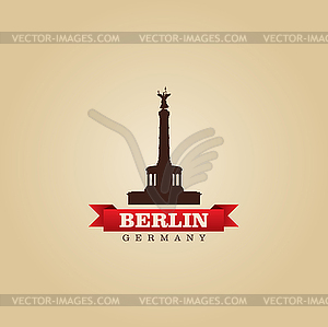 Berlin Germany city symbol - vector clip art