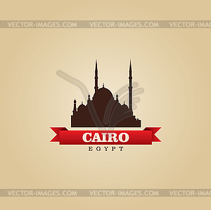 Cairo Egypt city symbol - vector clipart