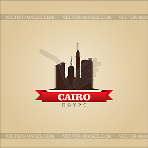 Cairo Egypt city symbol - vector image