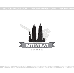 Mumbai India city symbol - vector clipart