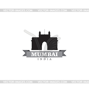 Mumbai India city symbol - vector clipart