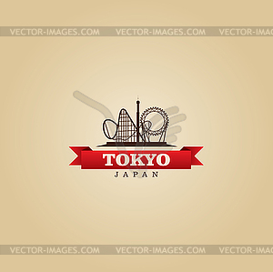 Tokyo Japan city symbol - color vector clipart