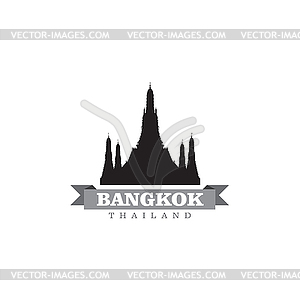 Bangkok Thailand city symbol - vector clipart