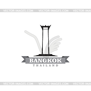 Бангкок Таиланд символ города - векторный графический клипарт