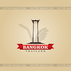 Bangkok Thailand city symbol - vector clip art