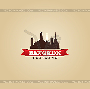 Bangkok Thailand city symbol - royalty-free vector clipart