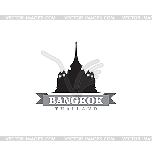 Bangkok Thailand city symbol - vector image
