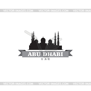 Abu Dhabi UAE city symbol - vector image