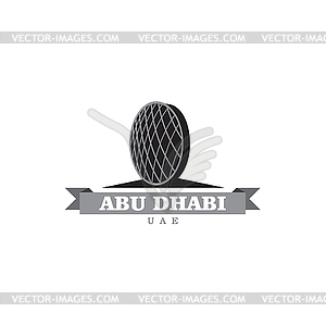 Abu Dhabi UAE city symbol - vector image