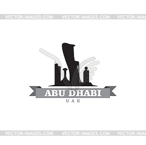 Abu Dhabi UAE city symbol - vector clipart