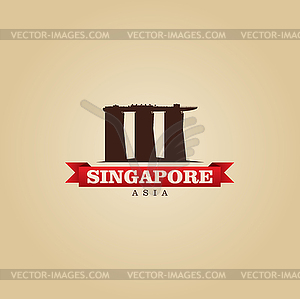 Singapore Asia city symbol - vector image