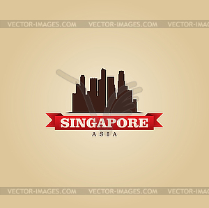 Singapore Asia city symbol - vector image