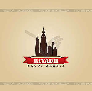 Riyadh Saudi Arabia city symbol - vector clip art