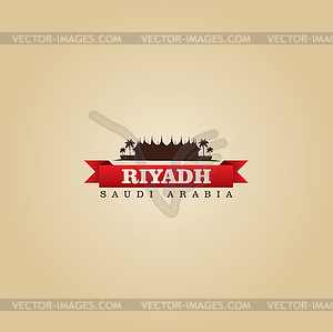 Riyadh Saudi Arabia city symbol - vector image