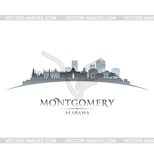 Montgomery Alabama city silhouette white background - vector image